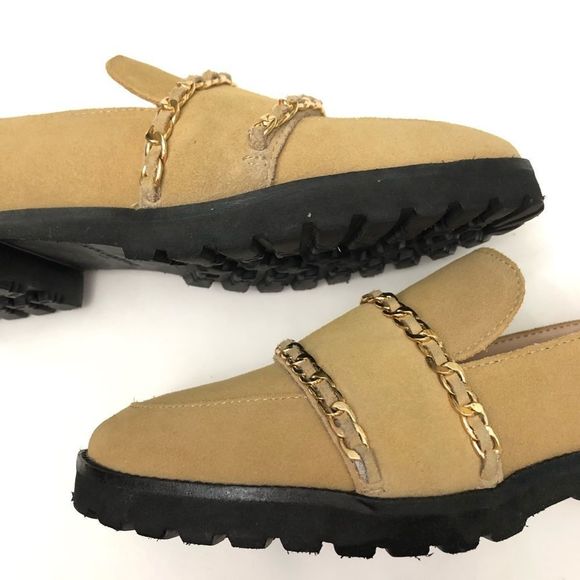 Karl Lagerfeld Irene Leather Loafers Chain Detailing Shoes - Picture 6 of 10